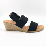 Load image into Gallery viewer, Betty - The Elastic 2 Band Espadrille in Black
