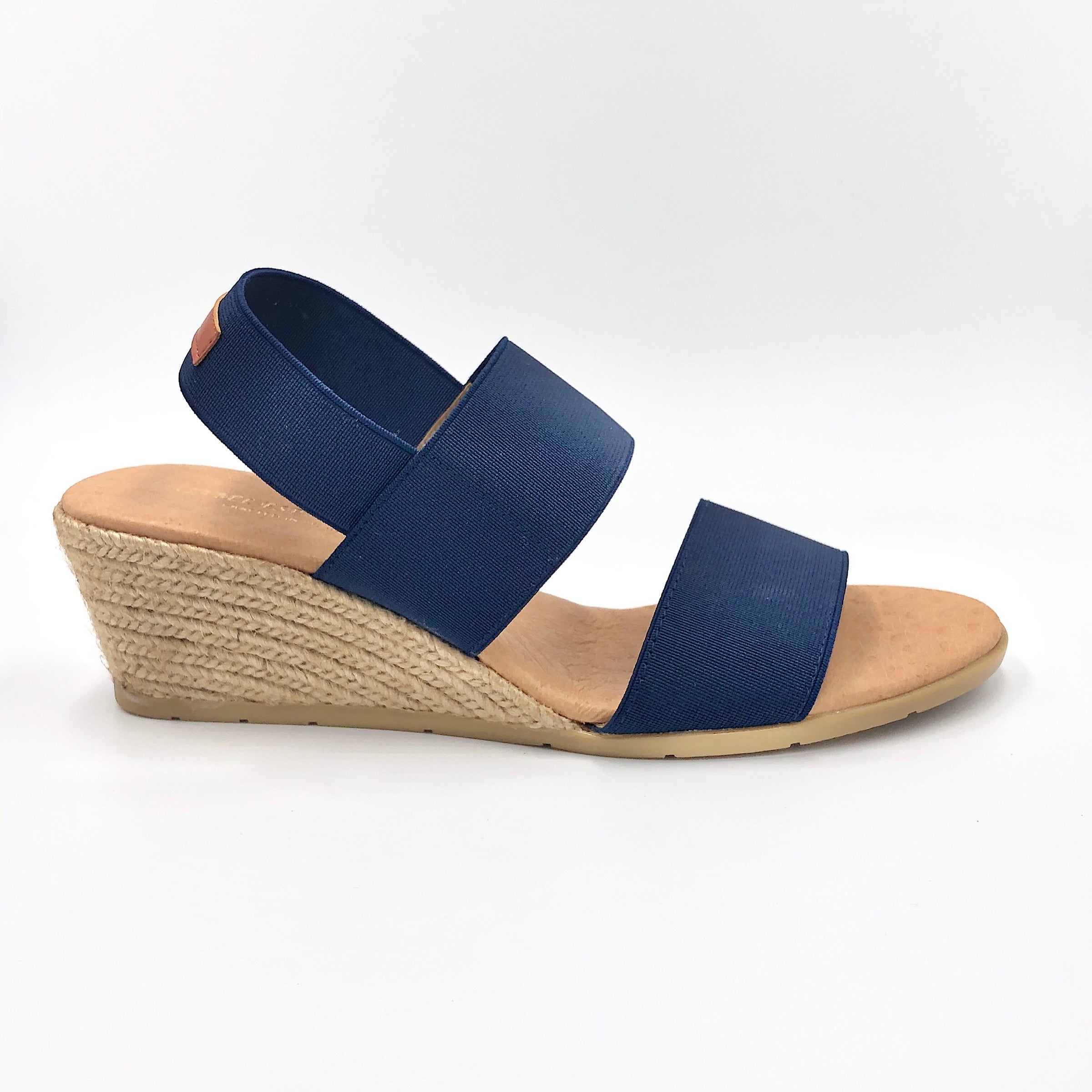 Betty - The Elastic 2 Band Espadrille in Navy