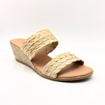Load image into Gallery viewer, Raffy - The Raffia 2 Band Espadrille in Natural
