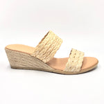 Load image into Gallery viewer, Raffy - The Raffia 2 Band Espadrille in Natural
