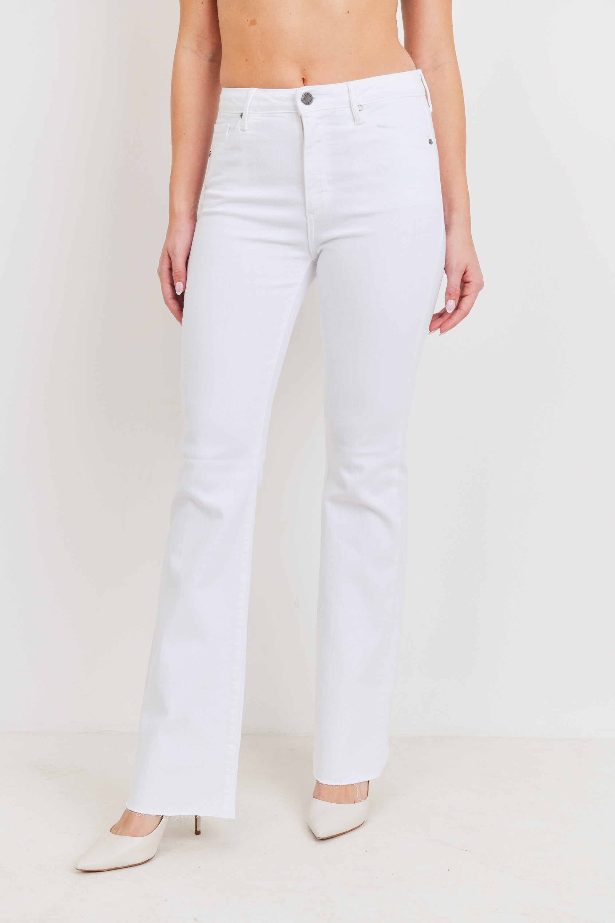 The Flare Jean in White