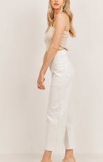 Load image into Gallery viewer, The Wide Leg Crop in Off White
