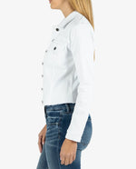Load image into Gallery viewer, The Raw Hem Jean Jacket in White
