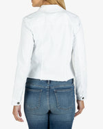 Load image into Gallery viewer, The Raw Hem Jean Jacket in White
