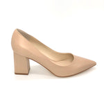 Load image into Gallery viewer, The Block Heel Pointed Pump in Light Natural
