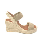 Load image into Gallery viewer, The Elastic 2 Band Espadrille in Natural Linen
