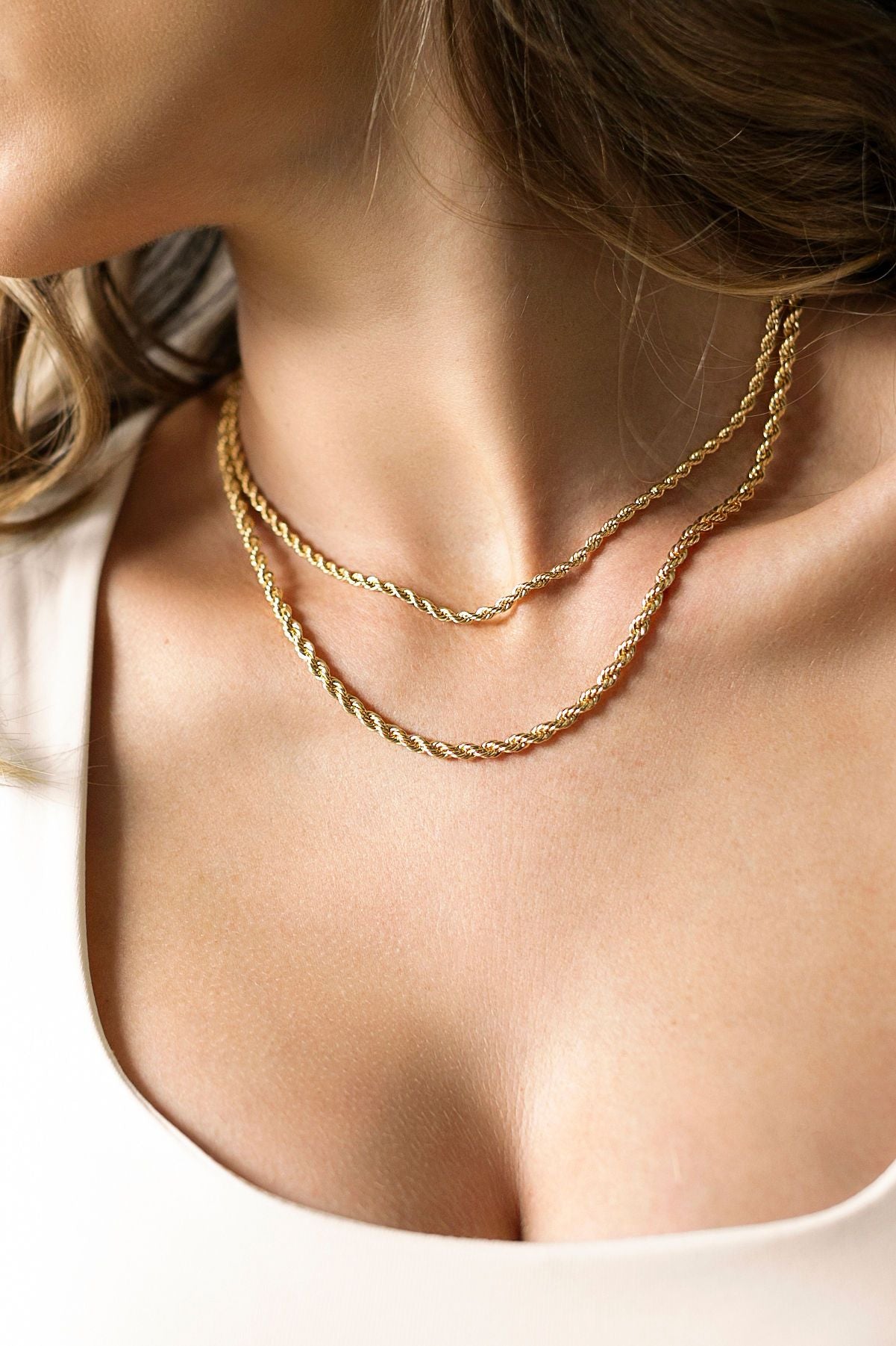 The Small Harper 4MM Necklace in Gold