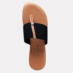 Load image into Gallery viewer, The Elastic Thong Sandal in Black
