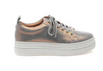 Load image into Gallery viewer, The Platform Lace Sneaker in Bronze
