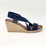 Load image into Gallery viewer, The Elastic Espadrille Sandal in Navy
