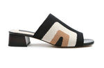 Load image into Gallery viewer, The Mid Heel Stretch Slide in Black Milk
