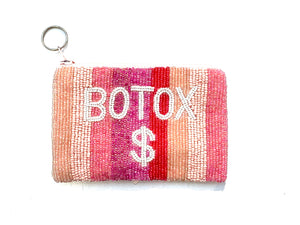 The Beaded Botox Money Pouch in Pink Ombre