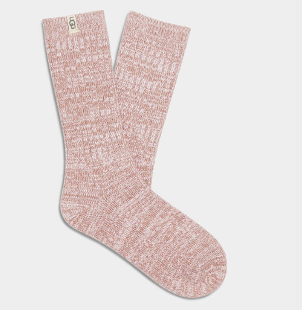 The Slouchy Rib Knit Socks in Pink