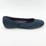 Load image into Gallery viewer, The Scallop Ballet in Navy Suede
