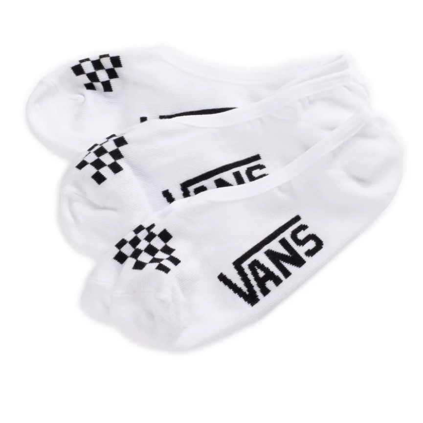 Vans Canoodle - The No Show Sock in White. The must have low cut, no show sock in a 3 pack.