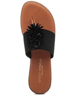 Load image into Gallery viewer, The Elastic Thong Puff Sandal in Black
