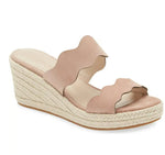 Load image into Gallery viewer, The Scallop Band Espadrille in Latte
