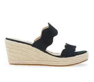 The Scallop Band Espadrille in Midnight
