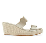 Load image into Gallery viewer, The Scallop Band Espadrille in Platino
