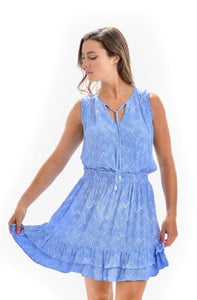 The Kaylee Dress in Periwinkle Block