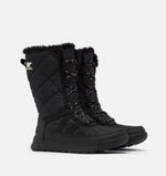 Load image into Gallery viewer, The Quilted Tall Lace Snowboot in Black
