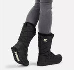 Load image into Gallery viewer, The Quilted Tall Lace Snowboot in Black

